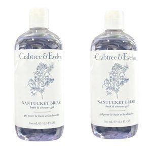 CRABTREE & EVELYN NANTUCKET BRIAR Bath Shower Gel Body Wash 16.9 fl oz lot of 2